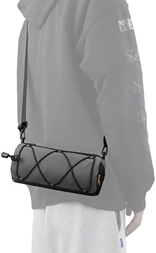 Rhinowalk Fahrrad Lenkertasche - Praktische Vordertasche mit Schultergurt für Reisen & Sport (Schwarz)