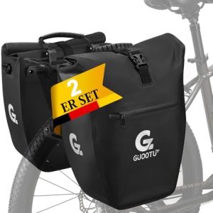 Fahrradtasche Set 48L von – Robuste Tarpaulin Gepäckträgertasche mit Reflektoren, ideal für Reisen!