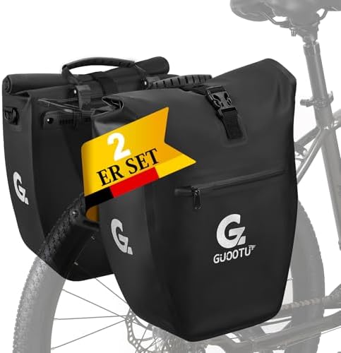 Fahrradtasche Set 48L von – Robuste Tarpaulin Gepäckträgertasche mit Reflektoren, ideal für Reisen!