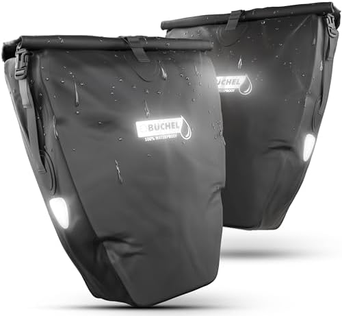 Büchel Fahrradtasche für Gepäckträger – 100% wasserdicht, mit Tragegriff & Schultergurt, ideal für Fahrradtouren