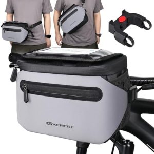 GXCROR Lenkertasche |7L mit Schnellrelease | Wasserdicht & stabil für City & Trekking | Handyfach + Getränkehalter