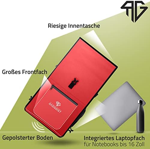 RADGEIST 3in1 Fahrradtasche für Gepäckträger - Wasserdichter Rucksack mit Laptopfach für Unterwegs - 25L - Blau