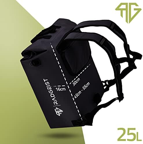 RADGEIST 3in1 Fahrradtasche für Gepäckträger - Wasserdichter Rucksack mit Laptopfach für Unterwegs - 25L - Blau