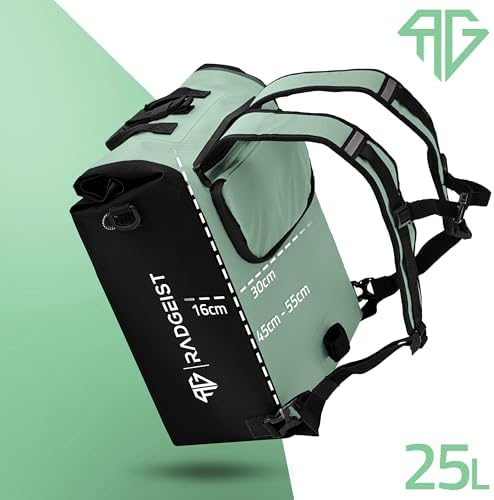 RADGEIST 3in1 Fahrradtasche für Gepäckträger - Wasserdichter Rucksack mit Laptopfach für Unterwegs - 25L - Blau