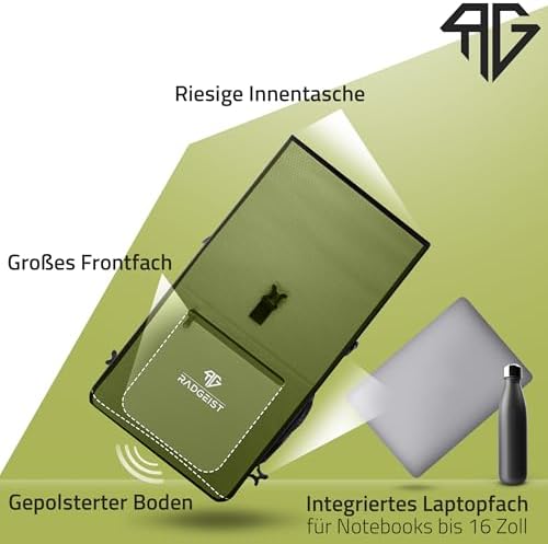 RADGEIST 3in1 Fahrradtasche für Gepäckträger - Wasserdichter Rucksack mit Laptopfach für Unterwegs - 25L - Blau