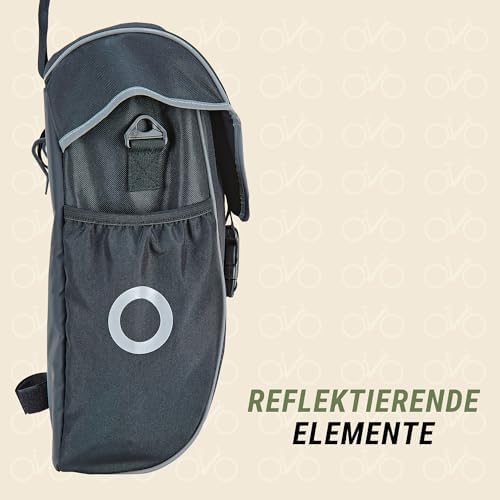 Prophete Fahrradtasche Gepäckträger - wasserabweisend, werkzeugfreie Montage & reflektierende Elemente, ideal für Fahrra