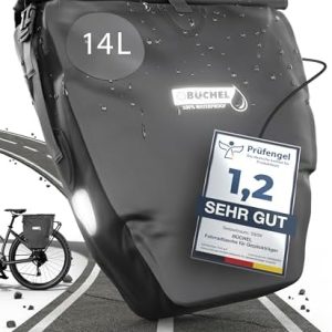 Büchel Gepäckträgertasche - 100% wasserdichte Fahrradtasche mit Tragegriff für unterwegs