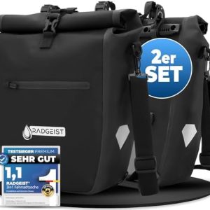 RADGEIST Fahrradtasche Gepäckträger 20L wasserdicht - Praktische Umhängetasche für Abenteuerreisen