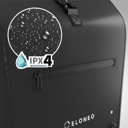 ELONEO Fahrradtasche für Gepäckträger 20L – 100% wasserdicht mit LED Licht für sicheres Radfahren mintgrün