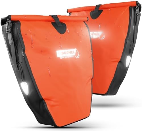 Büchel Fahrradtasche für Gepäckträger – 100% wasserdicht, mit Tragegriff & Schultergurt, ideal für Fahrradtouren
