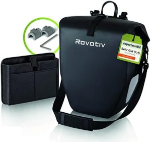 Rovativ® Fahrradtasche Gepäckträger 25L – 100% wasserdicht & reflektierend für sichere Radtouren