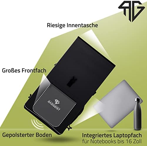 RADGEIST 3in1 Fahrradtasche für Gepäckträger - Wasserdichter Rucksack mit Laptopfach für Unterwegs - 25L - Blau