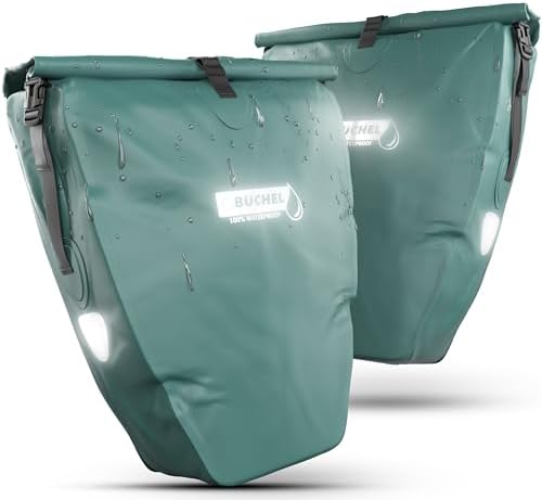 Büchel Fahrradtasche für Gepäckträger – 100% wasserdicht, mit Tragegriff & Schultergurt, ideal für Fahrradtouren