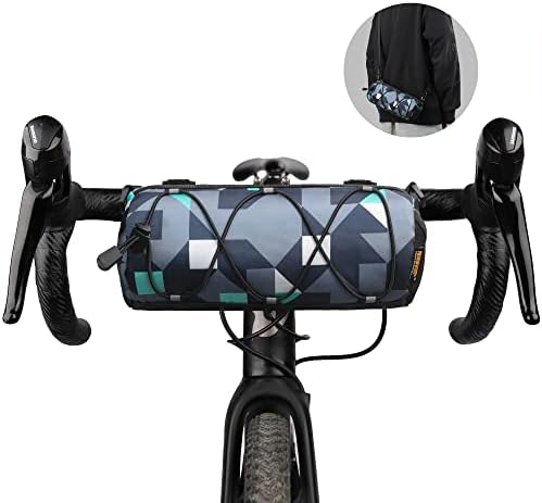 Rhinowalk Fahrrad Lenkertasche - Praktische Vordertasche mit Schultergurt für Reisen & Sport (Schwarz)