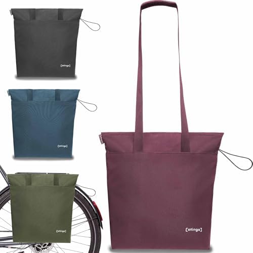 otinga® Shopper Fahrradtasche faltbar 14L - leichte, wasserabweisende Einkaufstasche für Fahrradgepäckträger, ideal für