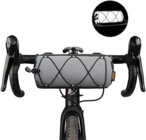 Rhinowalk Fahrrad Lenkertasche - Praktische Vordertasche mit Schultergurt für Reisen & Sport (Schwarz)