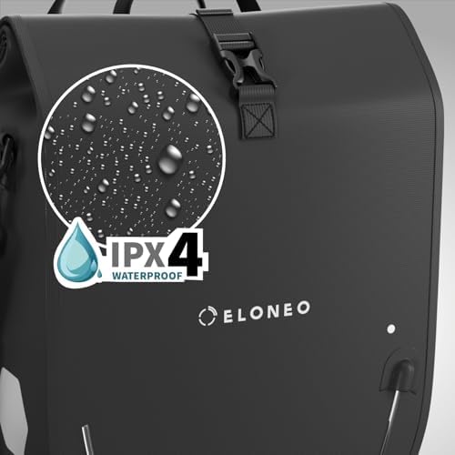 ELONEO Fahrradtasche für Gepäckträger 20L – 100% wasserdicht mit LED Licht für sicheres Radfahren mintgrün