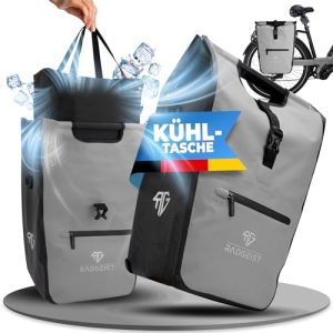 RADGEIST Fahrradtasche für Gepäckträger – Innovative Shopper mit Kühltasche für den perfekten Einkauf unterwegs, 22-28 L