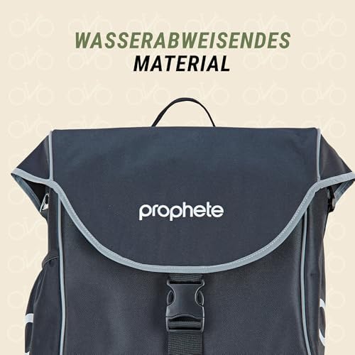 Prophete Fahrradtasche Gepäckträger - wasserabweisend, werkzeugfreie Montage & reflektierende Elemente, ideal für Fahrra