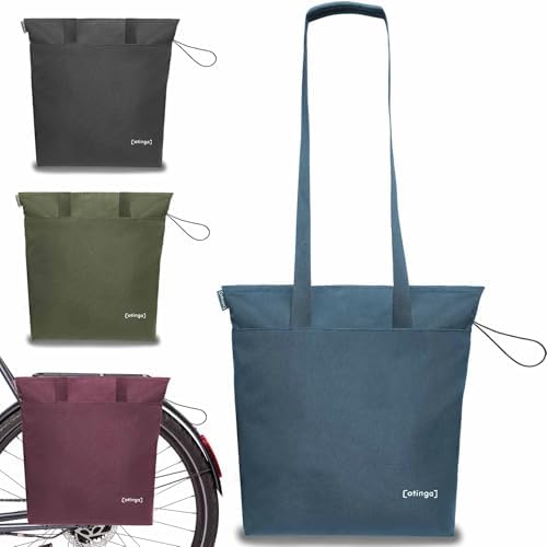 otinga® Shopper Fahrradtasche faltbar 14L - leichte, wasserabweisende Einkaufstasche für Fahrradgepäckträger, ideal für
