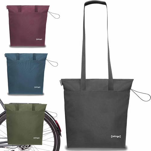 otinga® Shopper Fahrradtasche faltbar 14L - leichte, wasserabweisende Einkaufstasche für Fahrradgepäckträger, ideal für