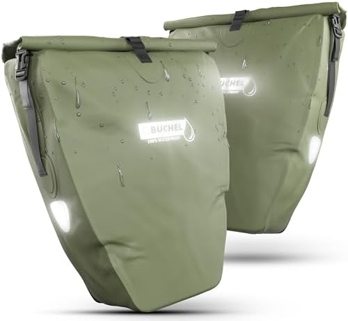 Büchel Fahrradtasche für Gepäckträger – 100% wasserdicht, mit Tragegriff & Schultergurt, ideal für Fahrradtouren