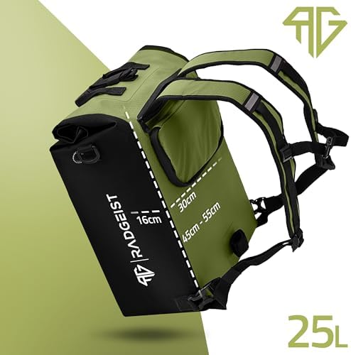 RADGEIST 3in1 Fahrradtasche für Gepäckträger - Wasserdichter Rucksack mit Laptopfach für Unterwegs - 25L - Blau