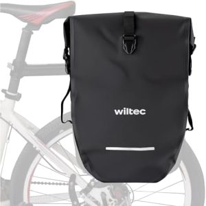 Wiltec Gepäckträgertasche 25 l - Wasserdichte Fahrradtasche für Gepäckträger Ø 8-16 mm mit Tragegurt ideal für unterwegs