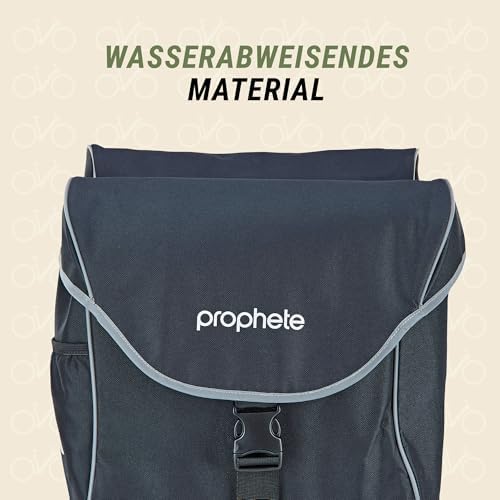 Prophete Fahrradtasche Gepäckträger - wasserabweisend, werkzeugfreie Montage & reflektierende Elemente, ideal für Fahrra