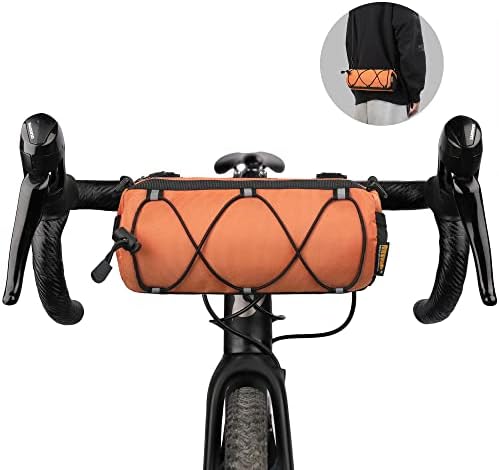 Rhinowalk Fahrrad Lenkertasche - Praktische Vordertasche mit Schultergurt für Reisen & Sport (Schwarz)