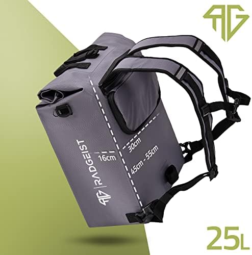 RADGEIST 3in1 Fahrradtasche für Gepäckträger - Wasserdichter Rucksack mit Laptopfach für Unterwegs - 25L - Blau