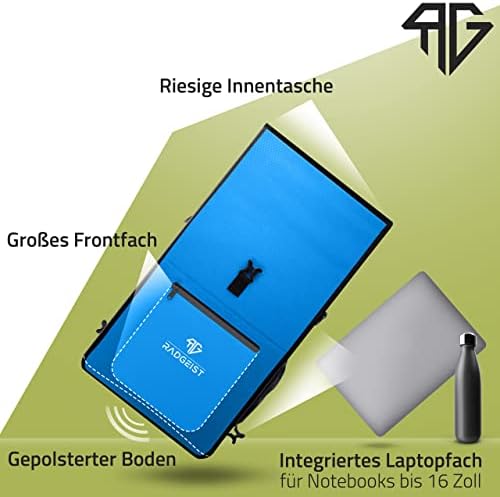 RADGEIST 3in1 Fahrradtasche für Gepäckträger - Wasserdichter Rucksack mit Laptopfach für Unterwegs - 25L - Blau