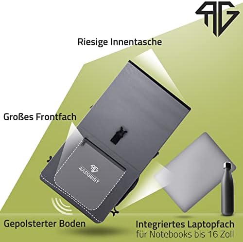 RADGEIST 3in1 Fahrradtasche für Gepäckträger - Wasserdichter Rucksack mit Laptopfach für Unterwegs - 25L - Blau