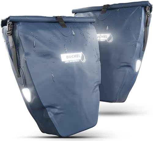 Büchel Fahrradtasche für Gepäckträger – 100% wasserdicht, mit Tragegriff & Schultergurt, ideal für Fahrradtouren