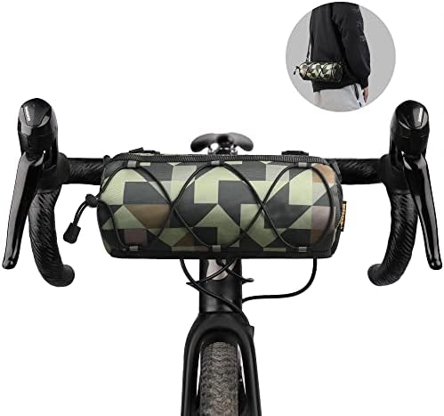 Rhinowalk Fahrrad Lenkertasche - Praktische Vordertasche mit Schultergurt für Reisen & Sport (Schwarz)
