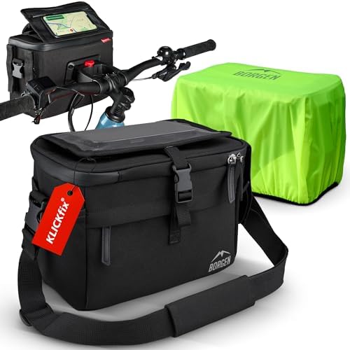 Borgen KLICKfix Lenkertasche für Smartphone - Wasserabweisend & geräumig für Fahrradtouren