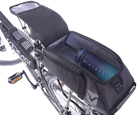 Schwarze Fahrradtasche für Gepäckträger – 8L Kühlfunktion, wasserdicht & isolierend, ideal für Ausflüge