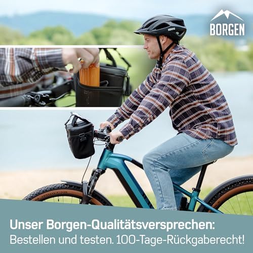 Borgen KLICKfix Lenkertasche für Smartphone - Wasserabweisend & geräumig für Fahrradtouren