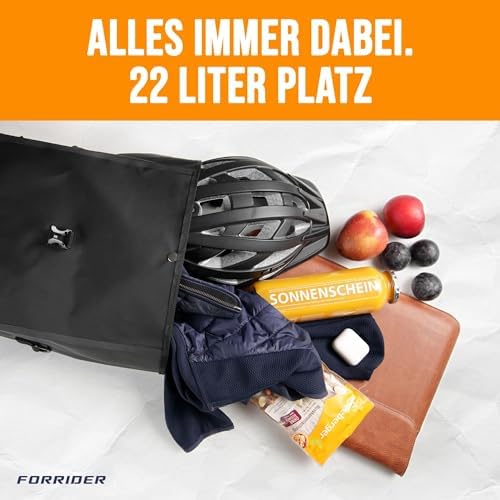 Forrider Gepäckträgertasche 22L – Wasserdichte Fahrradtasche mit Schultergurt für Abenteuer unterwegs