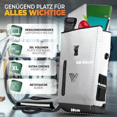 MIVELO 3in1 Fahrradtasche für Gepäckträger - 100% wasserdicht, perfekt für Abenteuer!