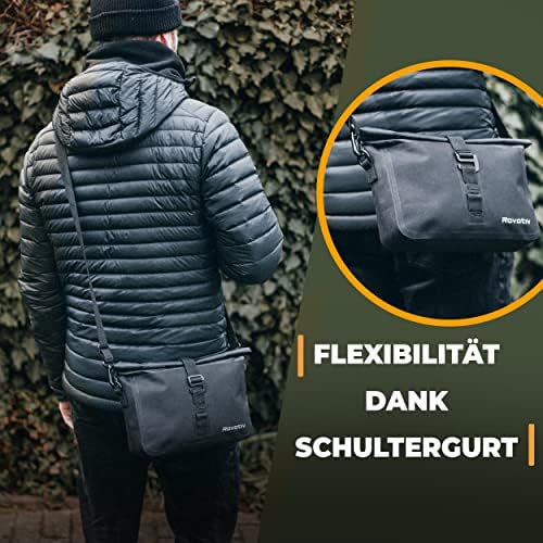 Rovativ® Bikepacking Lenkertasche 3L - 100% wasserdicht für Gravel-, Rennrad & MTB - praktische Schultergurtfunktion