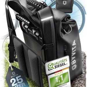 3in1 Fahrrad Gepäckträgertasche - 100% wasserdicht & reflektierend, inkl. Laptoptasche, ideal für Sport und Alltag