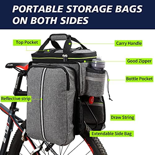 UBORSE 3in1 Fahrradtasche 35L – Wasserdicht, Reflexion für Sicherheit, ideal für Radreisen