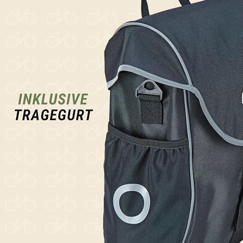 Prophete Fahrradtasche Gepäckträger - wasserabweisend, werkzeugfreie Montage & reflektierende Elemente, ideal für Fahrra