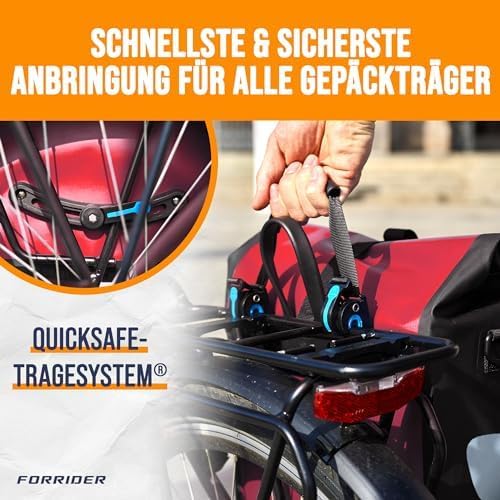 Forrider Gepäckträgertasche 22L – Wasserdichte Fahrradtasche mit Schultergurt für Abenteuer unterwegs