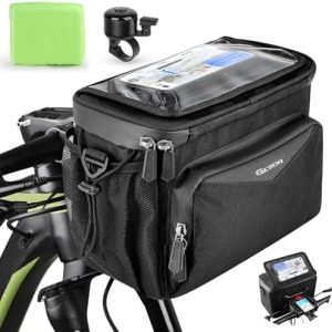 GXCROR Lenkertasche Fahrrad 5.5L Wasserdicht mit Touchscreen & Schultergurt – Ideal für E-Bikes und Citybikes