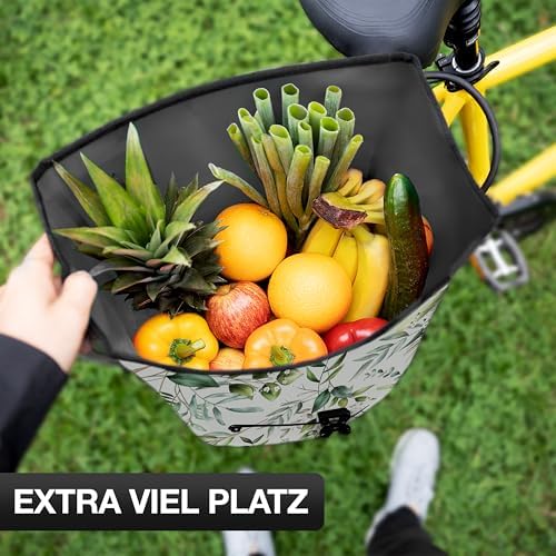 Valkental Große & wasserdichte Fahrradtasche für Gepäckträger – Robuste, abschließbare Tragetasche mit großen Reflektore