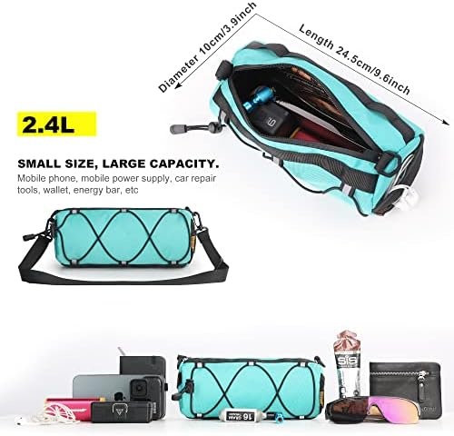 Rhinowalk Fahrrad Lenkertasche - Praktische Vordertasche mit Schultergurt für Reisen & Sport (Schwarz)