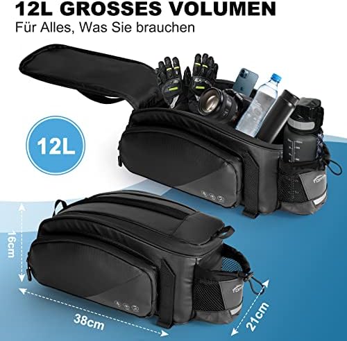 Toptrek 8L Gepäckträgertasche mit Regenschutz – Ideal für einfache Fahrradausflüge!