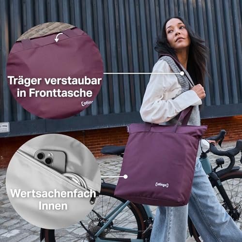 otinga® Shopper Fahrradtasche faltbar 14L - leichte, wasserabweisende Einkaufstasche für Fahrradgepäckträger, ideal für